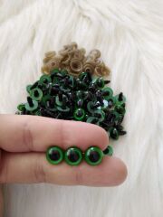 10 MM  AMİGURUMİ KİLİTLİ GÖZ (Yeşil)