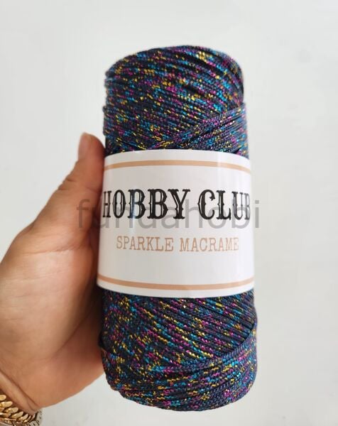 Hobby Club Sparkle Simli Polyester Makrome İpi 200 gr GülKurusu