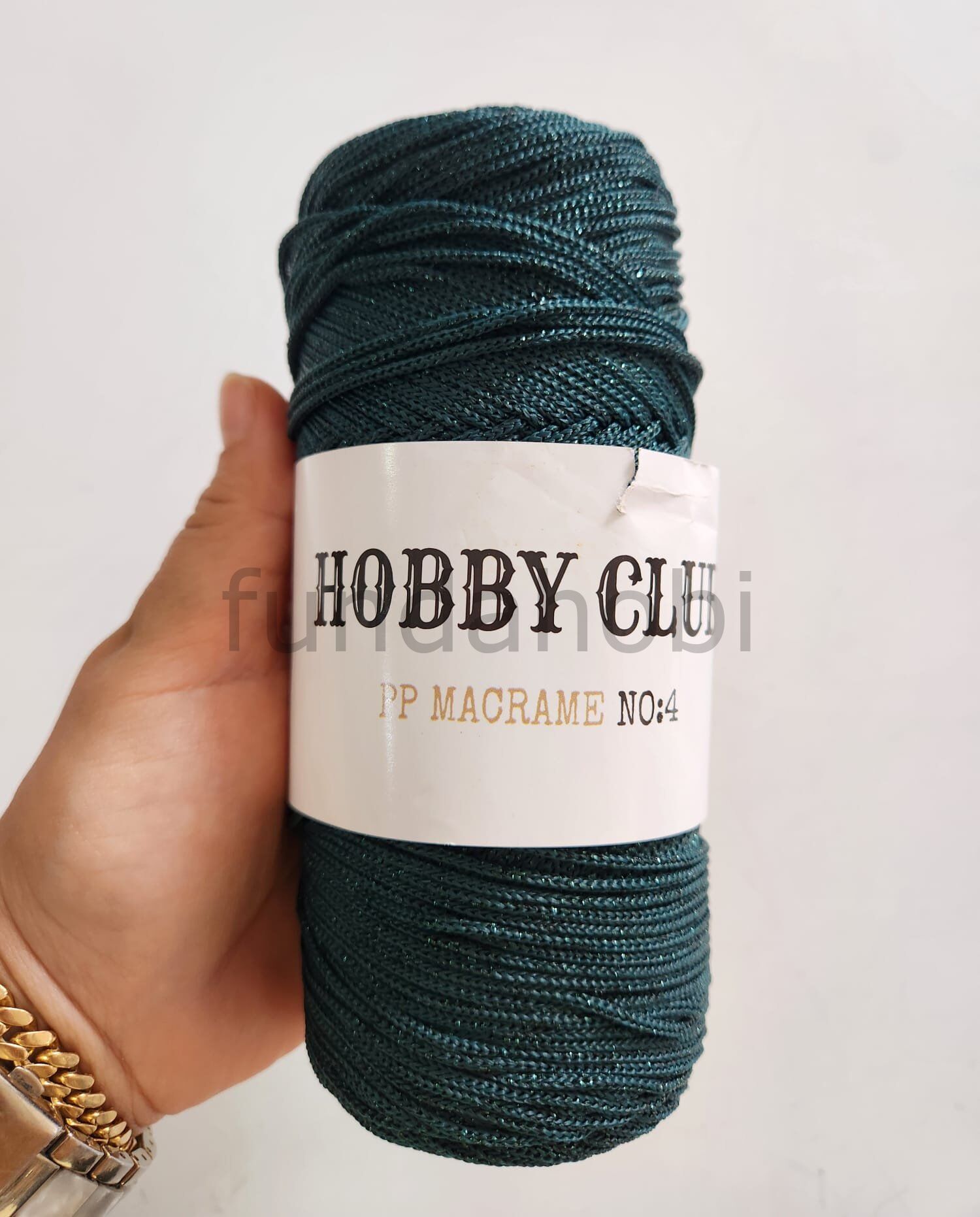 Hobby Club Sparkle Simli Polyester Makrome İpi 200 gr Zümrüt