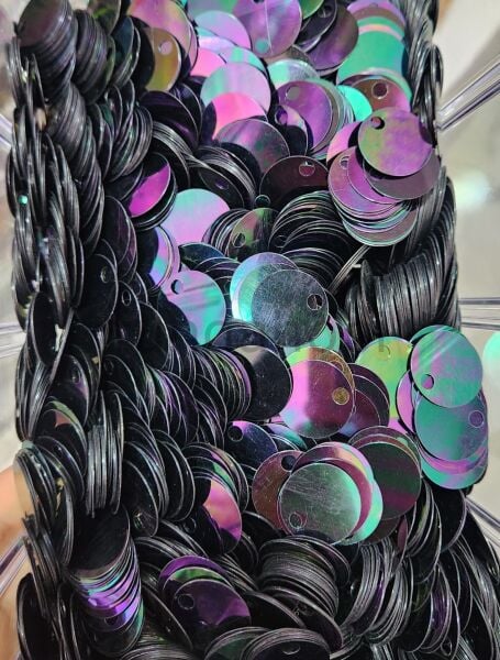 Çanta Supla Pulları 20 mm (2 cm)-Yeni Renkler Yanardöner Siyah