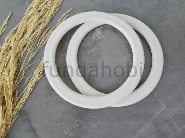 Yassı Plastik Çanta Kulpları-12.5 cm BEYAZ