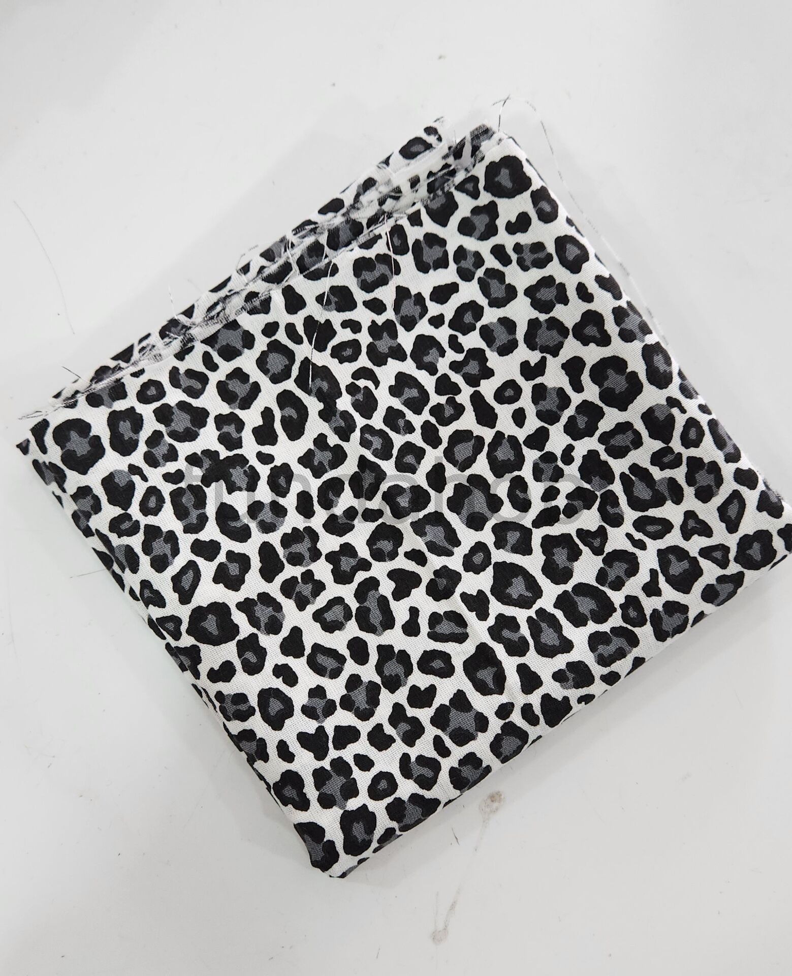 Leopar Desen Poplin Kumaş (50x80 cm) Siyah