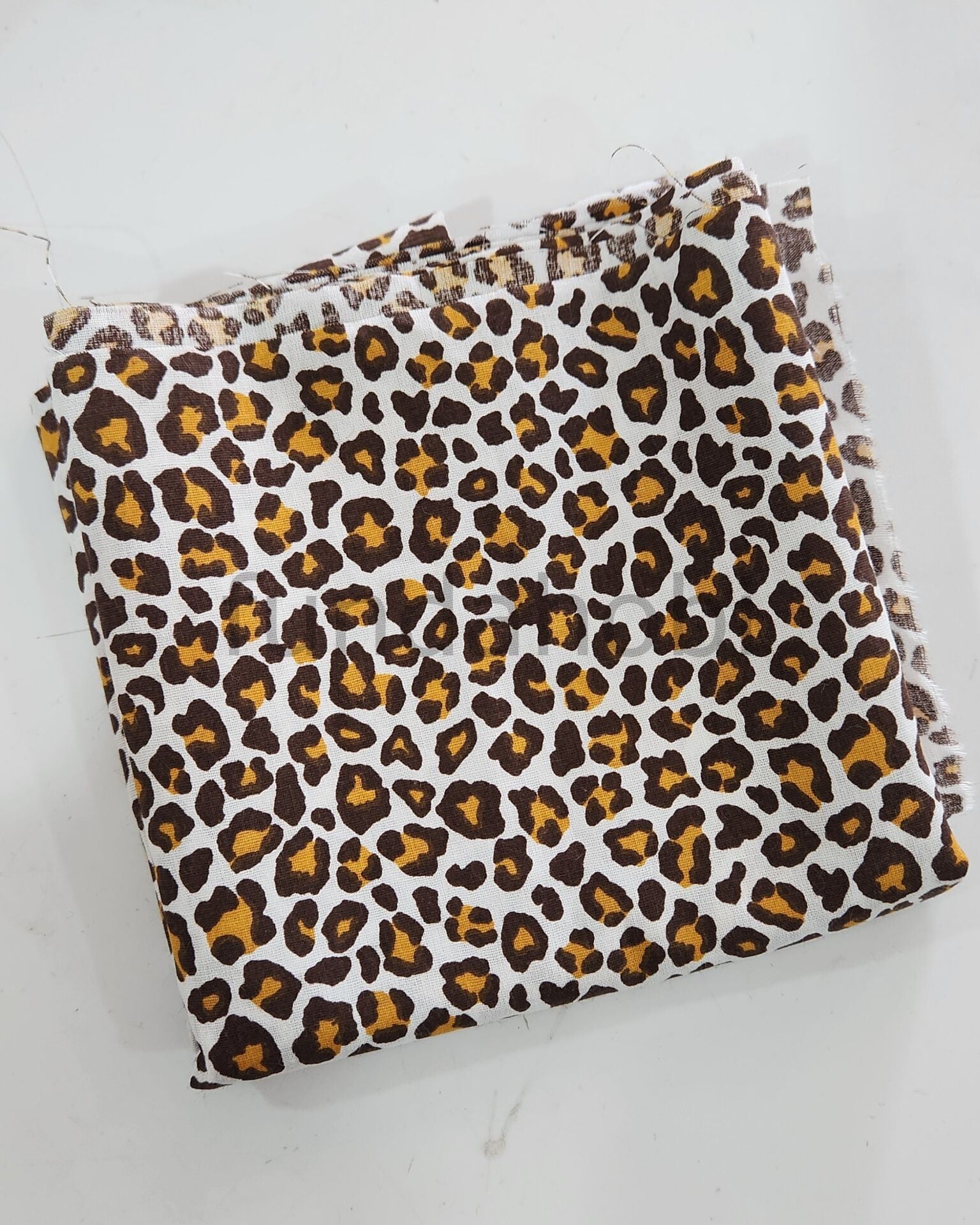 Leopar Desen Poplin Kumaş (50x80 cm) KAHVERENGİ