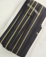 Çanta Fermuarı-Gold Demir Diş Siyah 50 cm Başlıklı