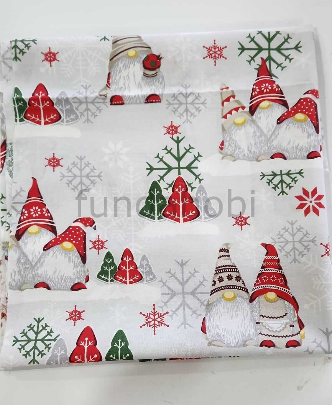 Yılbaşı Desen Poplin Kumaş (50x80cm ) cüceler