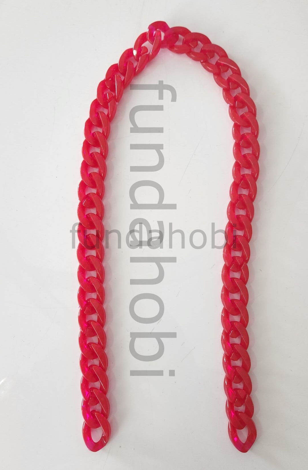 Çanta Zinciri-60 cm Kırmızı (Sert Pilastik)