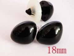 AMİGURUMİ KİLİTLİ BURUN-Siyah 18 mm