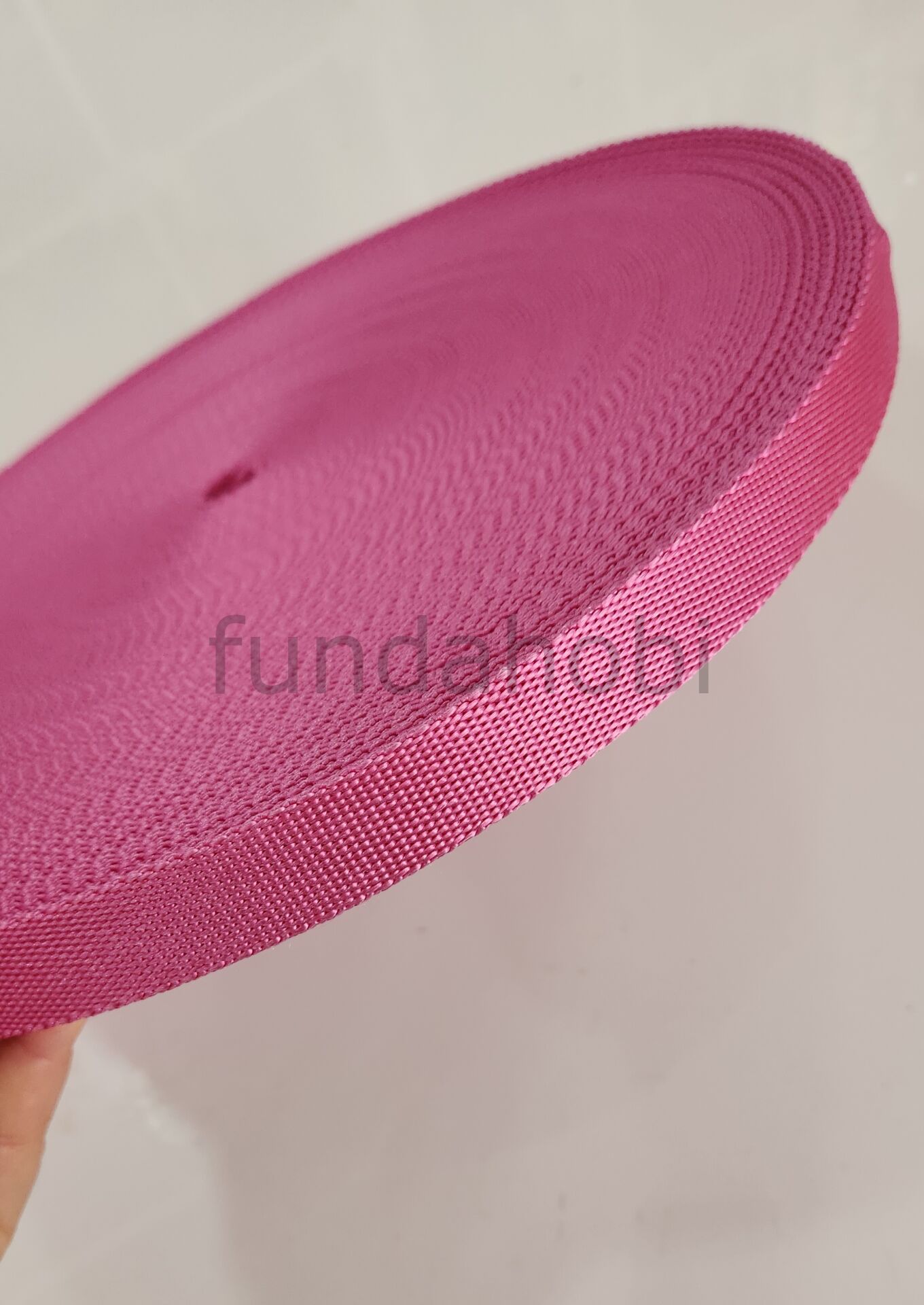 Şerit Kolon Polyester Çanta Askısı 2 cm -Pembe