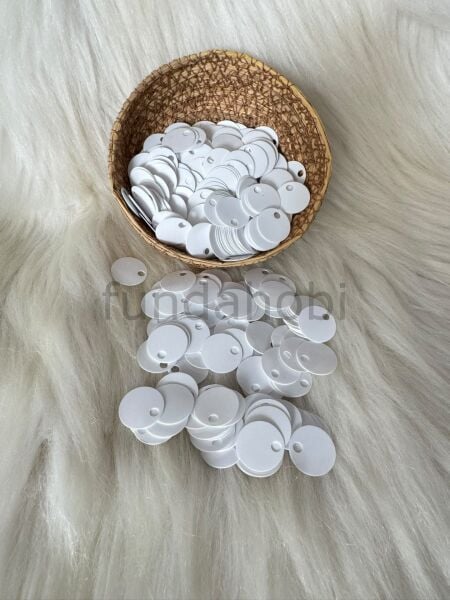 Çanta Pulu - 2 cm Geniş Delikli Patik Ve Süsleme Payeti-(Krem,Beyaz Tonlar)