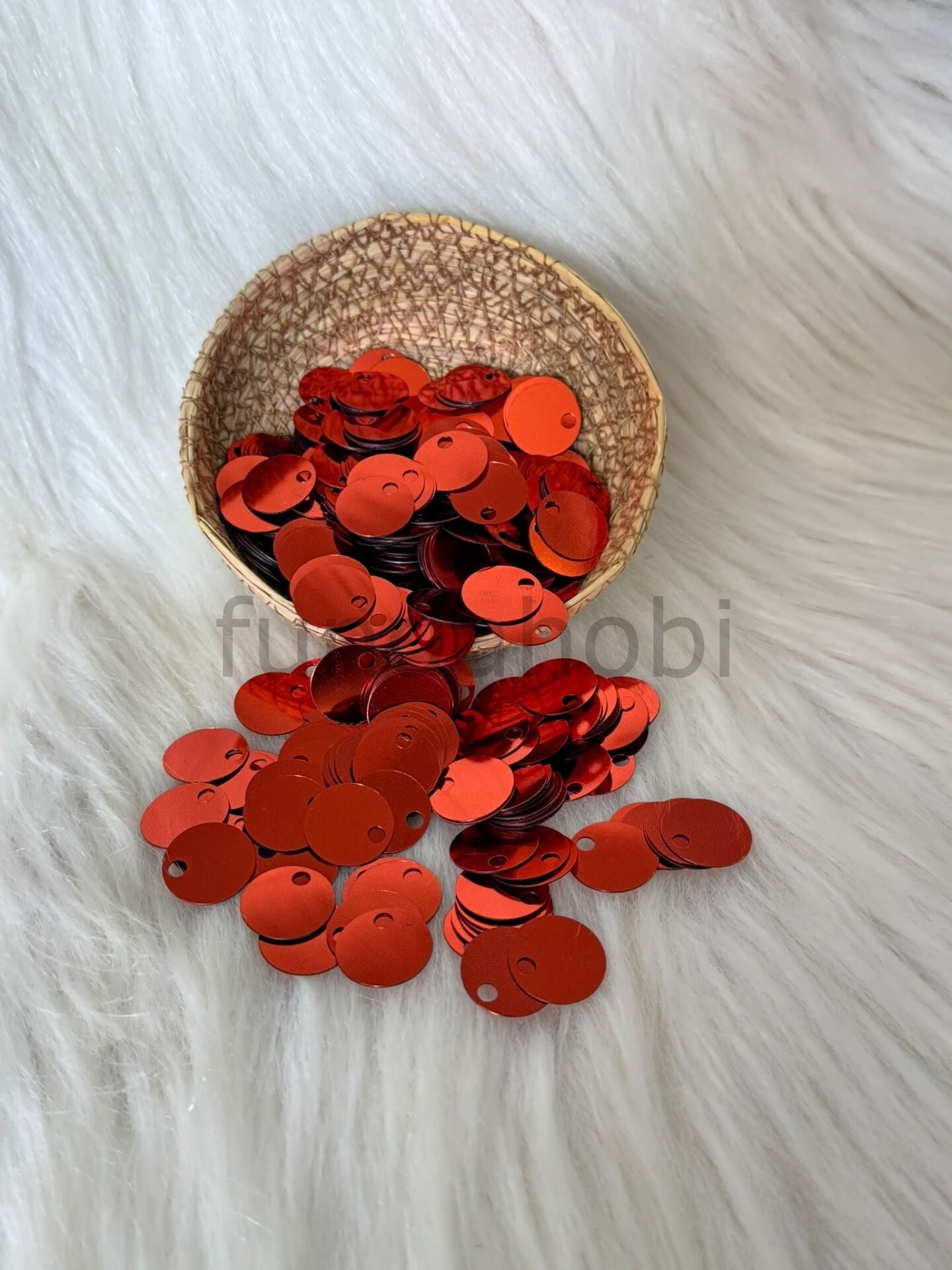 Çanta Pulu - 2 cm Geniş Delikli Patik Ve Süsleme Payeti-(Canlı Renkler) KİREMİT