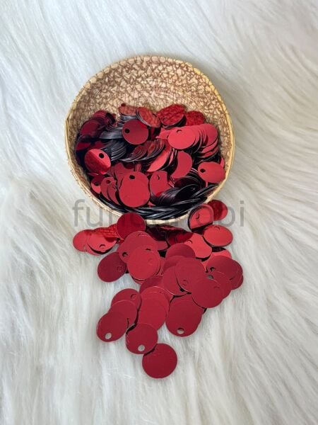 Çanta Pulu - 2 cm Geniş Delikli Patik Ve Süsleme Payeti-(Canlı Renkler) KoyuKırmızı