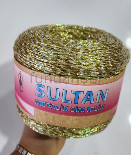 Sultan Metalik Kağıt İp 2 Gold-Gri