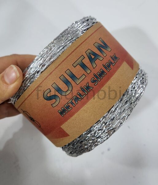 Sultan Metalik Kağıt İp 2 GRİ
