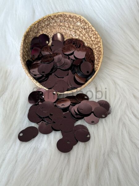 Çanta Pulu- 2 cm Geniş Delikli Patik Ve Süsleme Payeti-(Gold,Gümüş,Siyah Renkler) Acı Kahve
