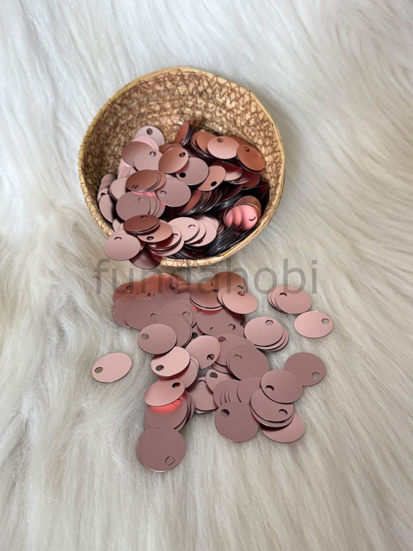 Çanta Pulu- 2 cm Geniş Delikli Patik Ve Süsleme Payeti-(Mat Renkler) Mat Pudra