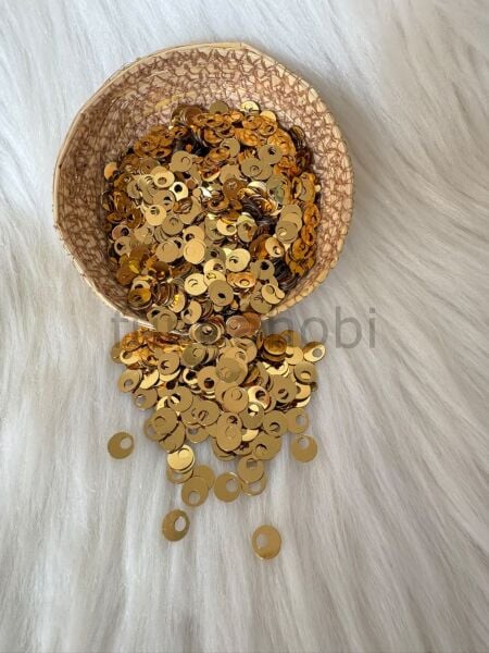 Pul Payet 10 mm / Çanta Patik Süsleme Pulu 20gr Gold