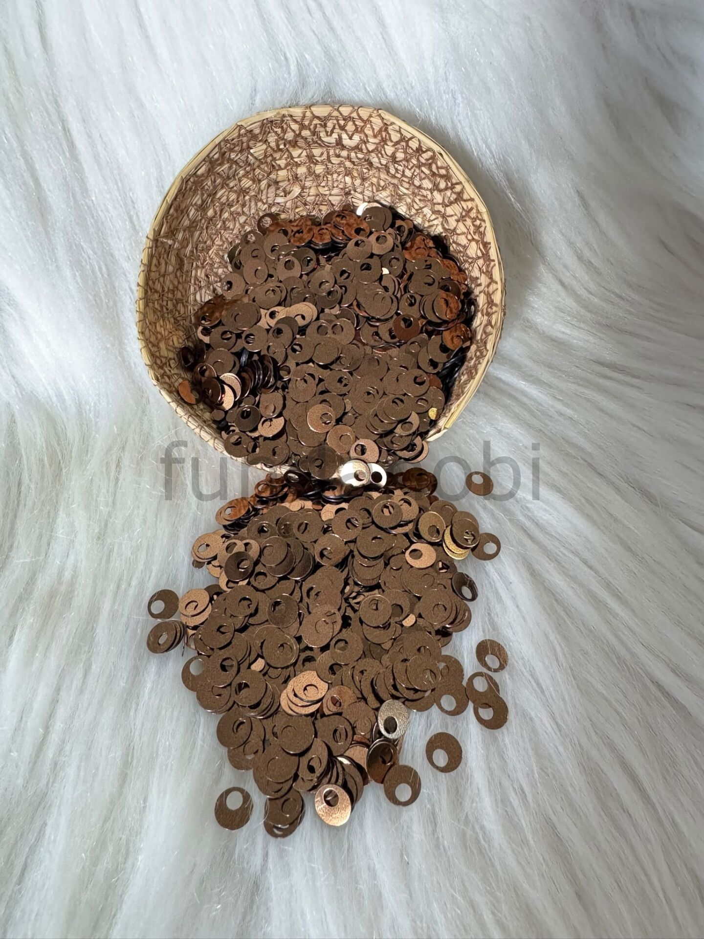 Pul Payet 10 mm / Çanta Patik Süsleme Pulu 20gr KAHVERENGİ