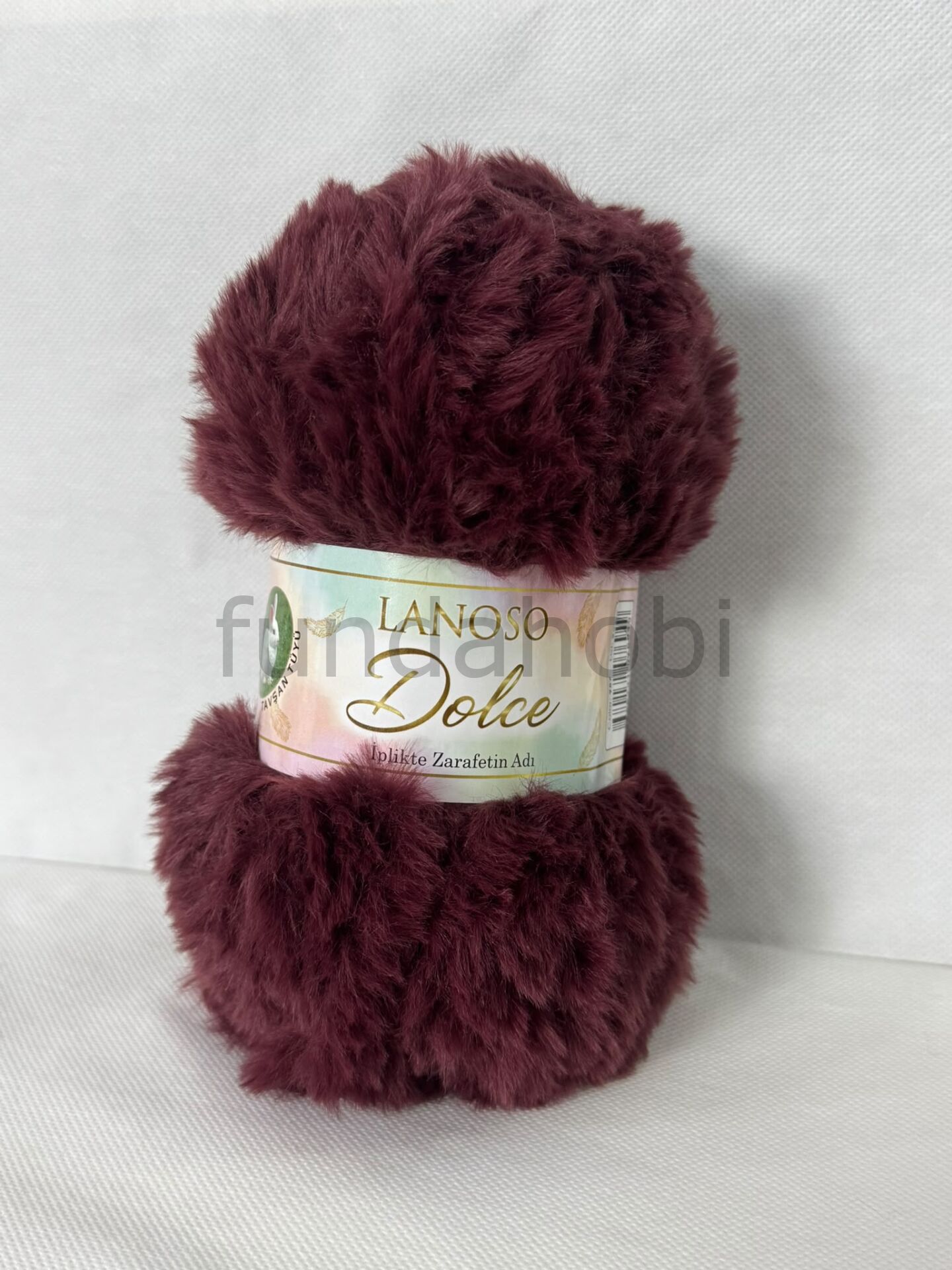 Lanoso Dolce Tavşan Tüyü El Örgü İpi Bordo-957