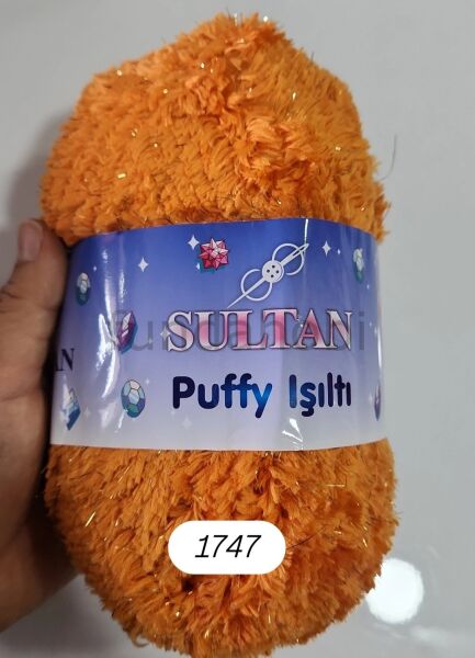 Sultan Puffy Işıltı Peluş İp 1747 turuncu