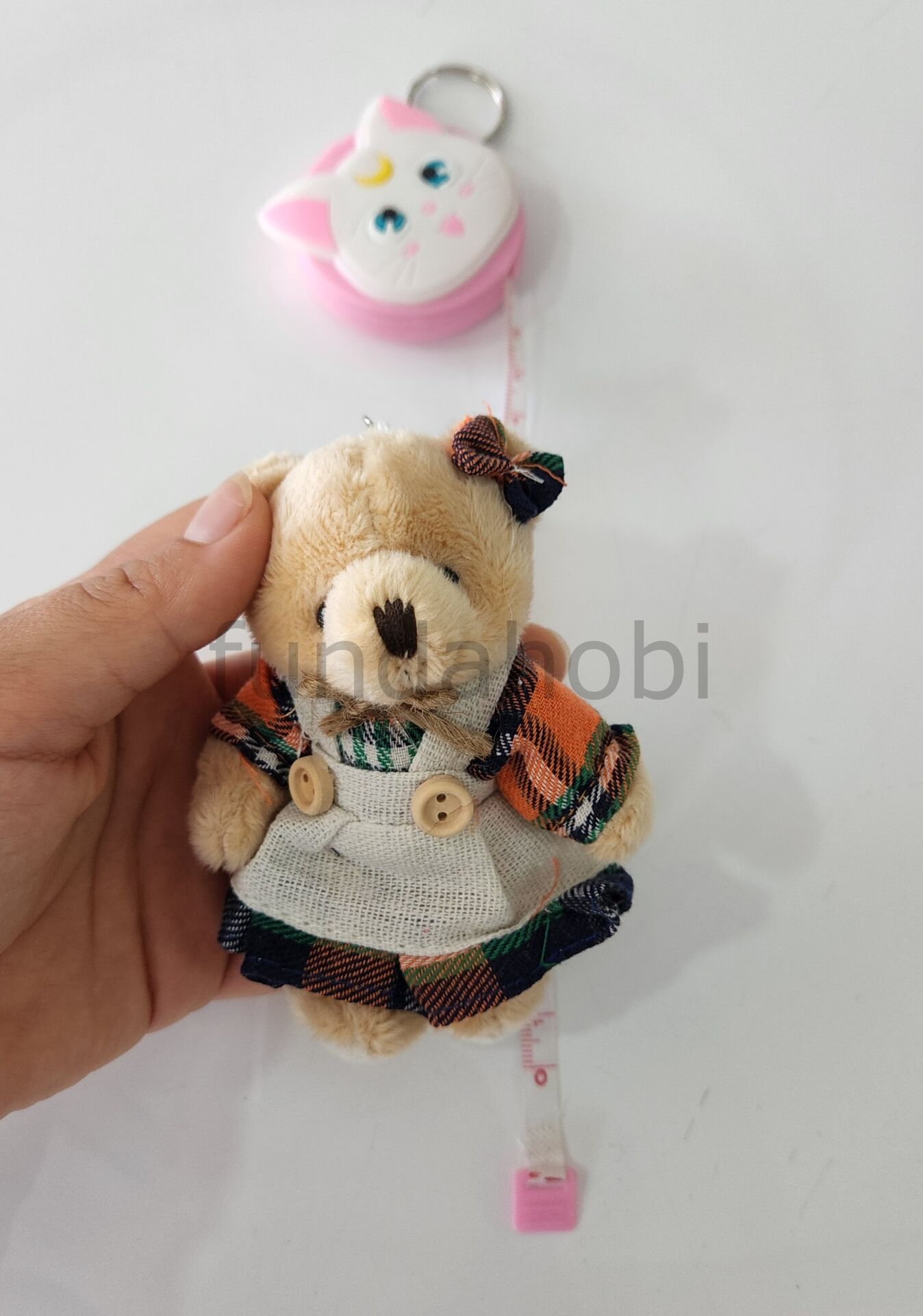 12 cm Kıyafetli Erkek Peluş Ayıcık - TuruncuEkose