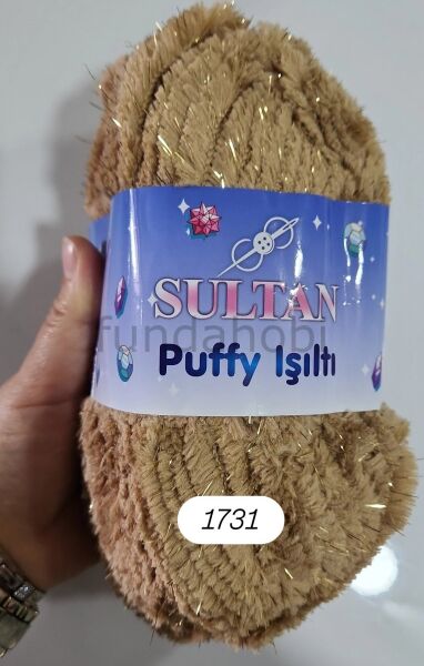 Sultan Puffy Işıltı Peluş İp 1731 s.kahve