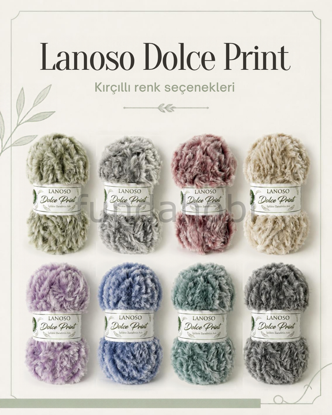 Lanoso Dolce Print Kendinden Desenli Tavşan Tüyü El Örgü İpi