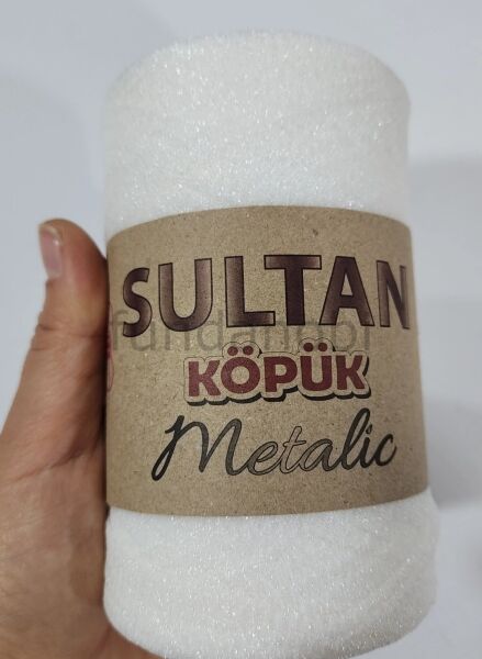 Sultan Köpük Metalik İp BEYAZ