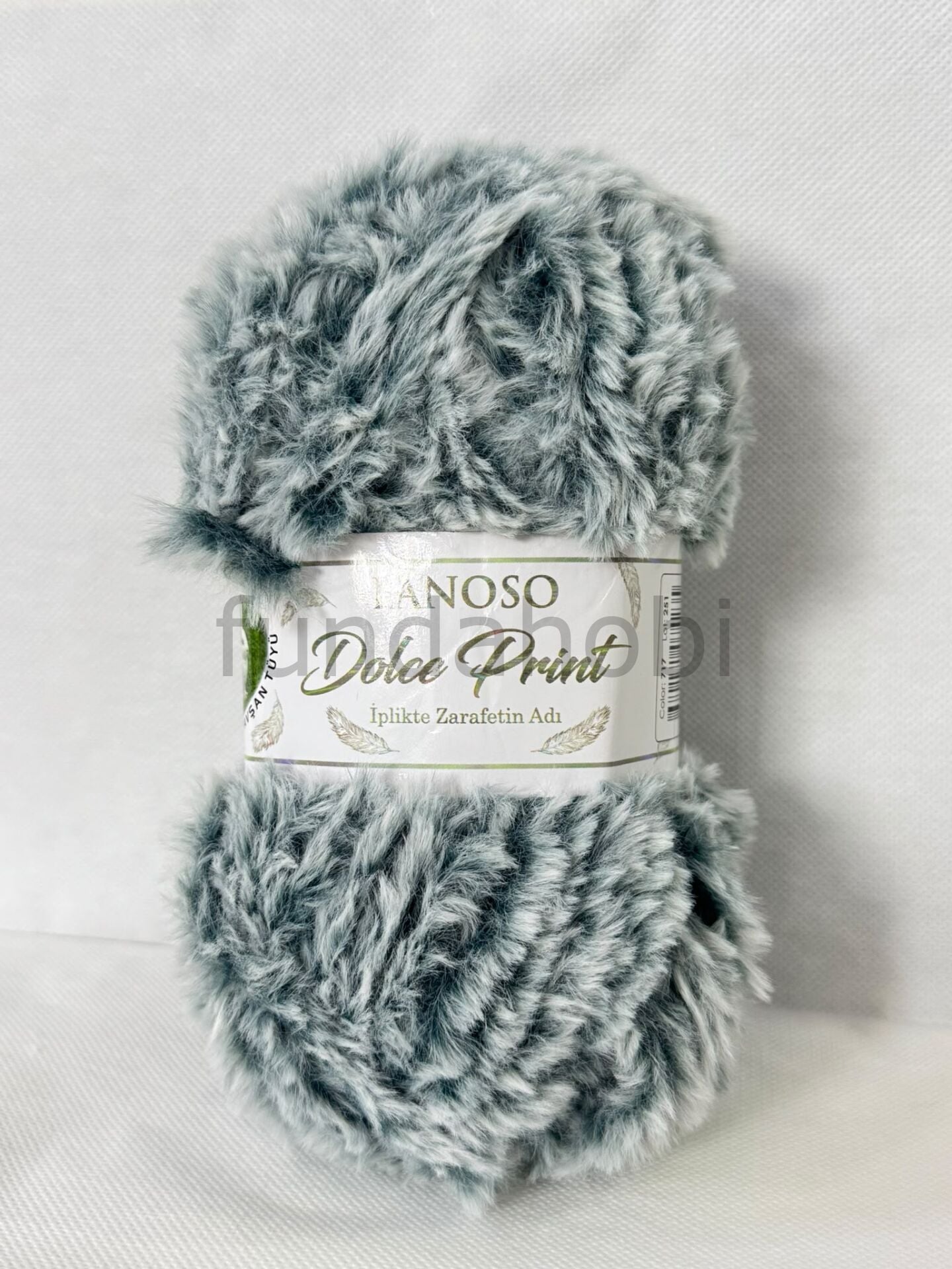 Lanoso Dolce Print Kendinden Desenli Tavşan Tüyü El Örgü İpi 717.TEAL PRINT