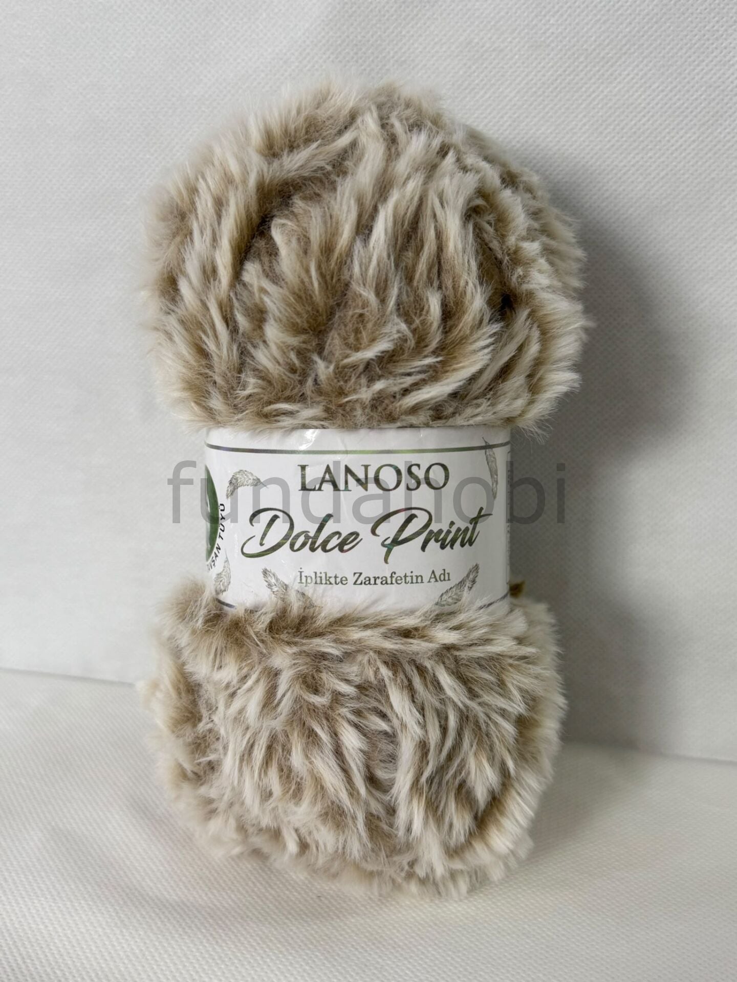 Lanoso Dolce Print Kendinden Desenli Tavşan Tüyü El Örgü İpi 712.BEIGE PRINT