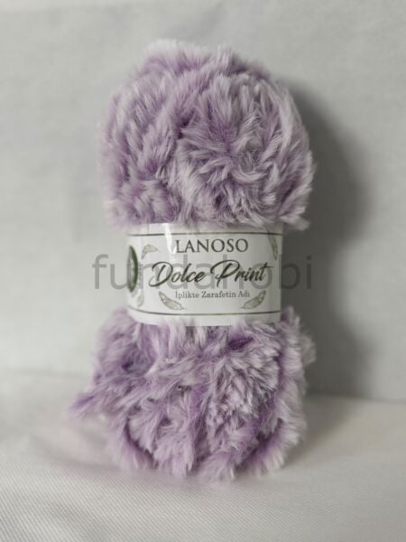 Lanoso Dolce Print Kendinden Desenli Tavşan Tüyü El Örgü İpi 742.LILAC PRINT