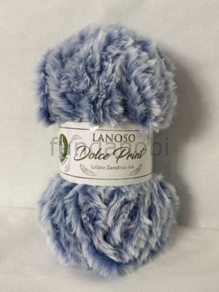 Lanoso Dolce Print Kendinden Desenli Tavşan Tüyü El Örgü İpi 793.SKY PRINT