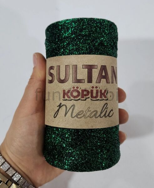 Sultan Köpük Metalik İp YEŞİL