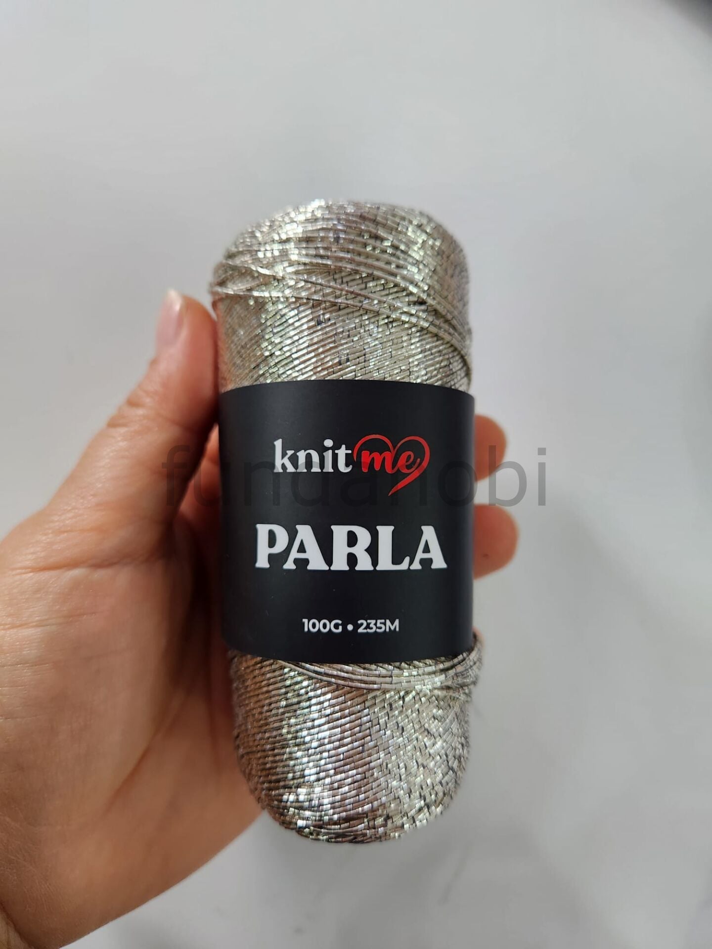 Knit Me Parla Metalik Parlak Örgü İpi (100g / 235m) platin