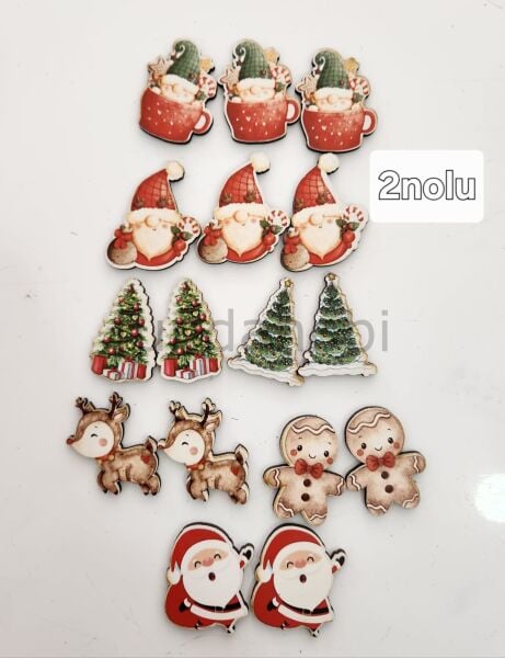 YILBAŞI SÜSLERİ-BASKILI AHŞAP