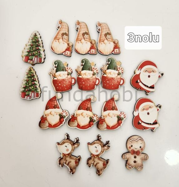 YILBAŞI SÜSLERİ-BASKILI AHŞAP