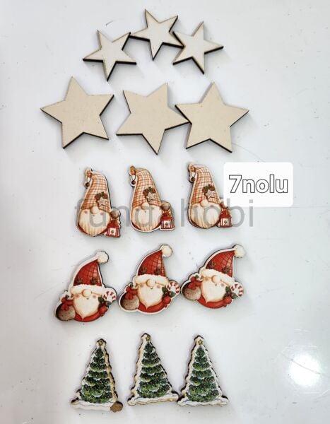 YILBAŞI SÜSLERİ-BASKILI AHŞAP