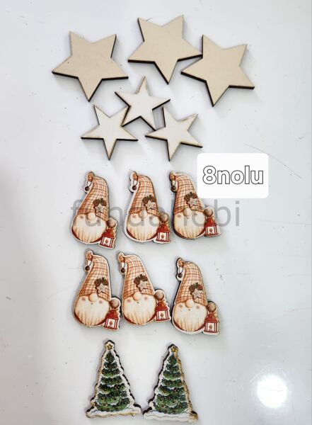 YILBAŞI SÜSLERİ-BASKILI AHŞAP