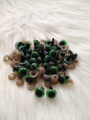 14 MM YEŞİL AMİGURUMİ KİLİTLİ GÖZ