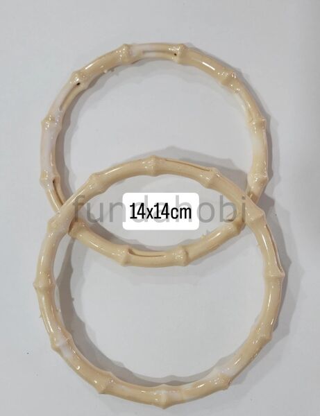 Akrilik Çanta Kulpları O Model KREM