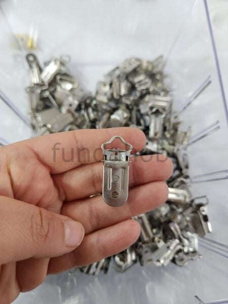 Emzik Klipsi Metal-Pantolon Klips 10 adet 1 cm