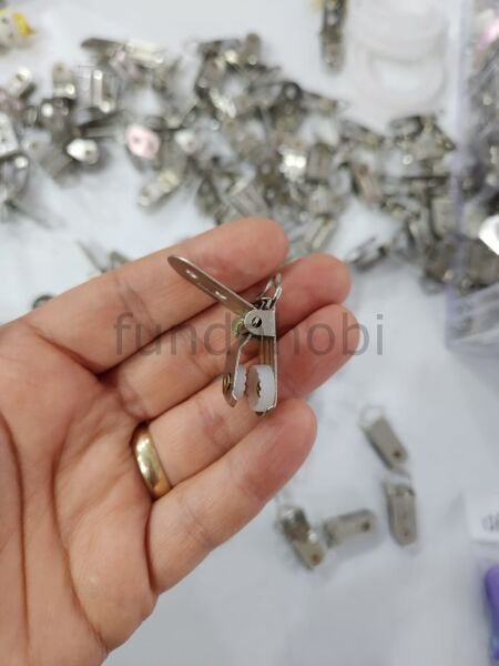 Emzik Klipsi Metal-Pantolon Klips 10 adet 1 cm