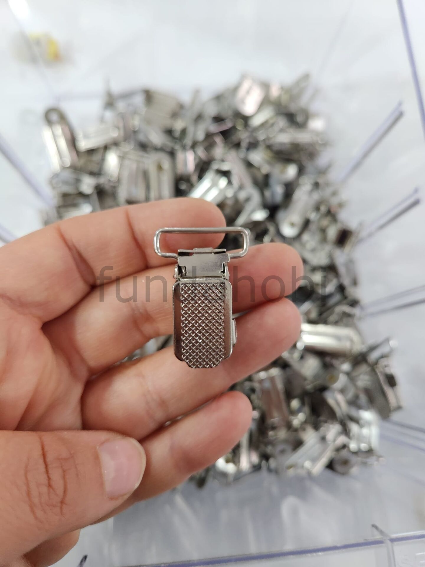 Emzik Klipsi Metal-Pantolon Klipsi 2cm 10 adet