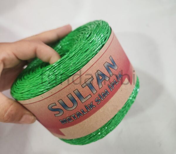 Sultan Metalik Kağıt İp NeonYeşil