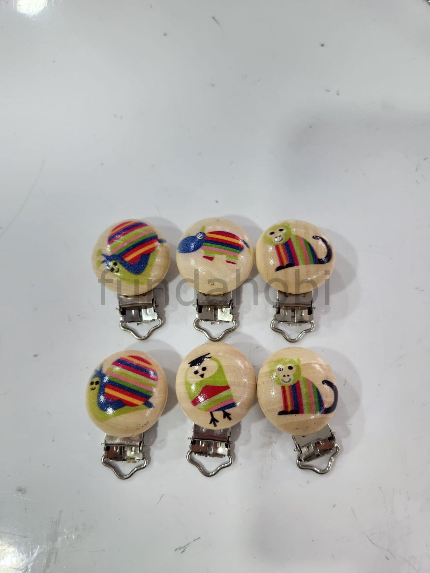 Baskılı Emzik Klipsler model3 6adet