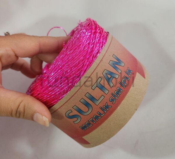 Sultan Metalik Kağıt İp NeonFuşya
