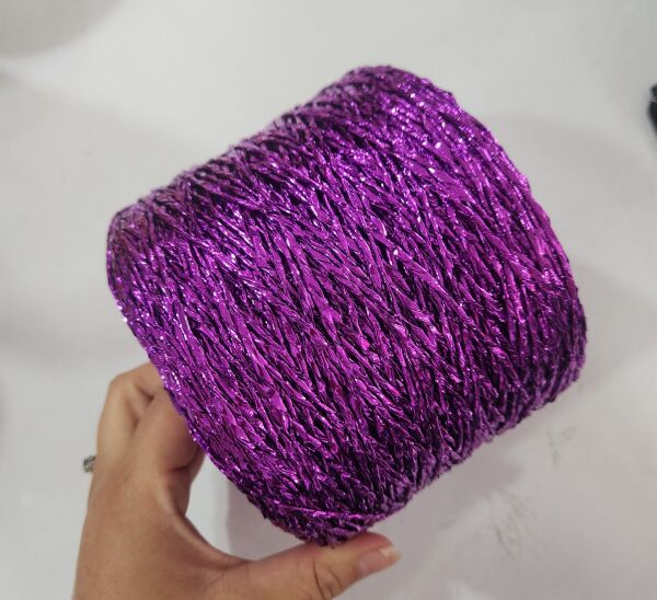 Sultan Metalik Kağıt İp Açık Mor