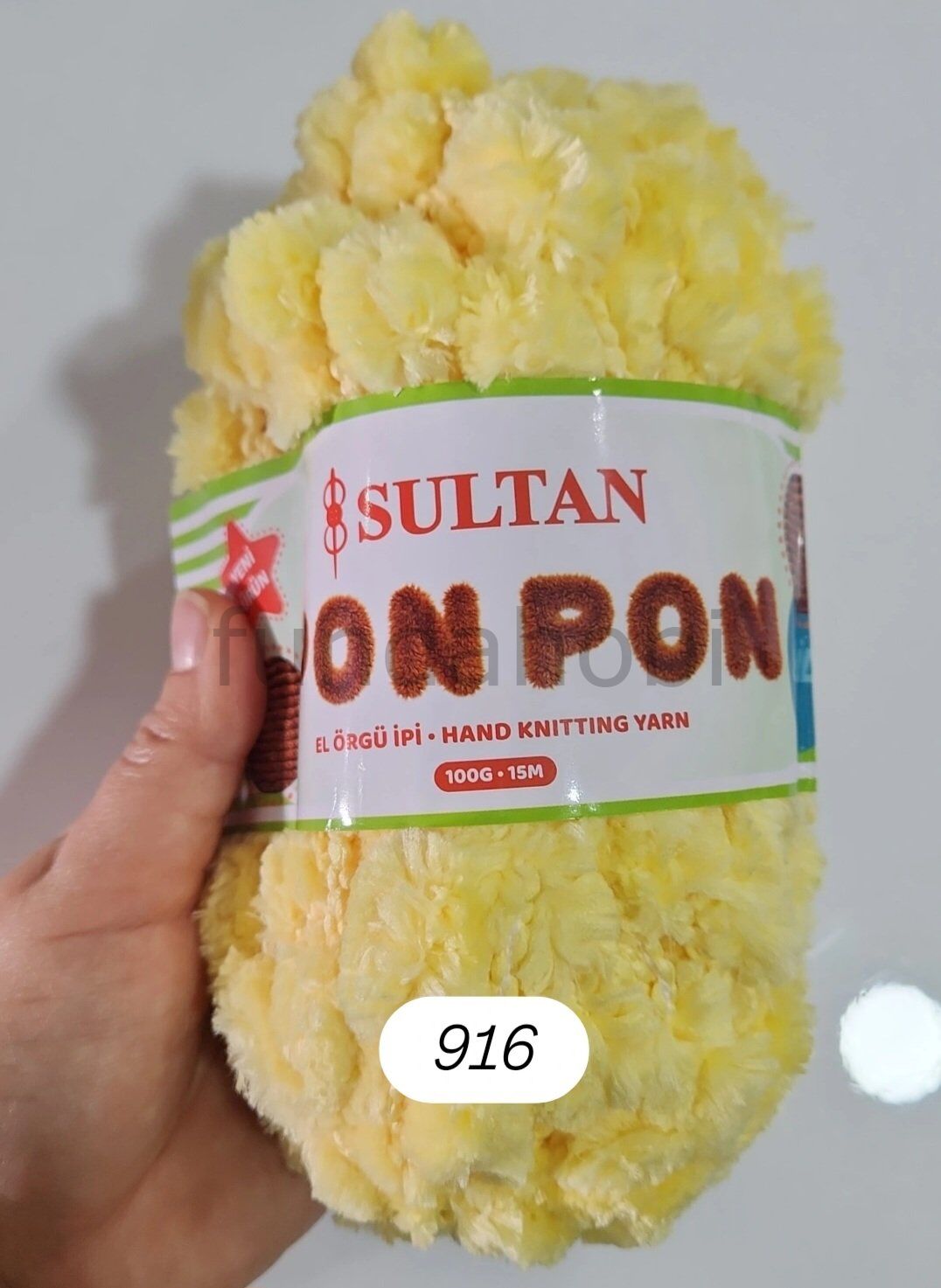 Sultan PonPon İp (Dut İp) 916 Sarı