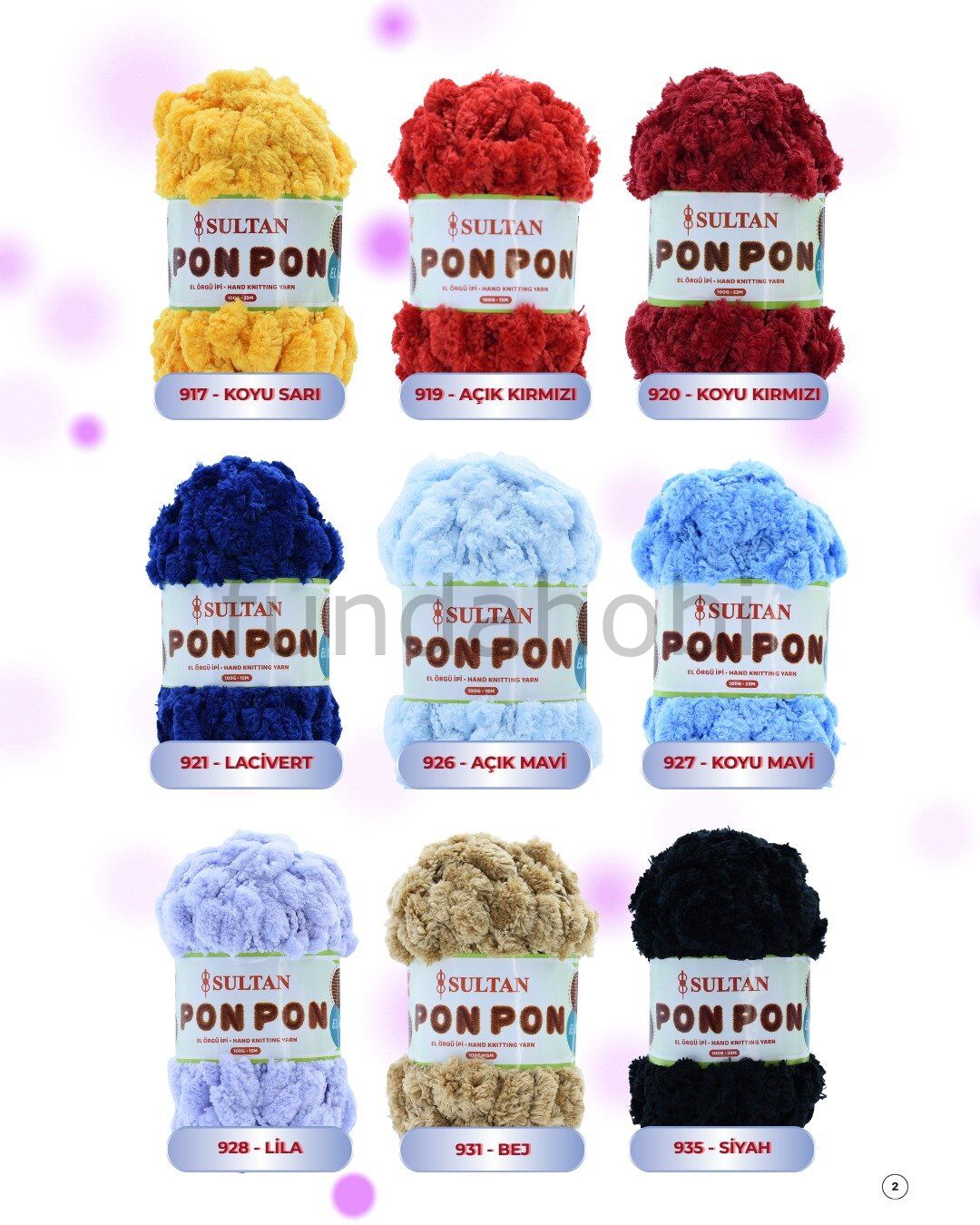 Sultan PonPon İp (Dut İp) 935 Siyah