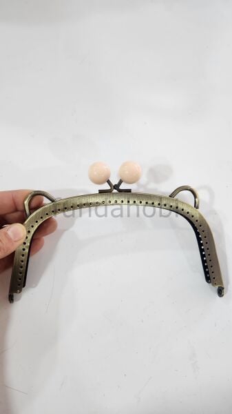 Metal Burs Dikmeli Pembe Topuzlu ANTİK