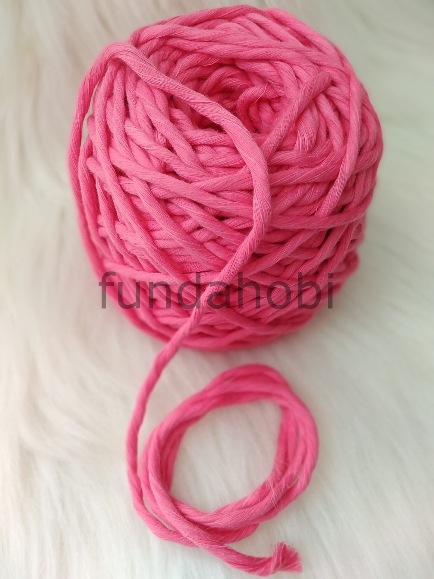 Taranabilir Pamuk Makrome ipi 3mm Pembe